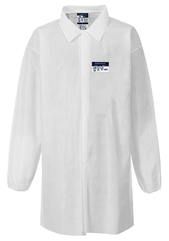 Laboratorní plášť PORTWEST ST31 BizTex SMS typ PB [6] chemicky odolný 55 - bílá